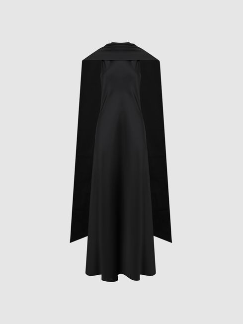 Black cape maxi dress on sale