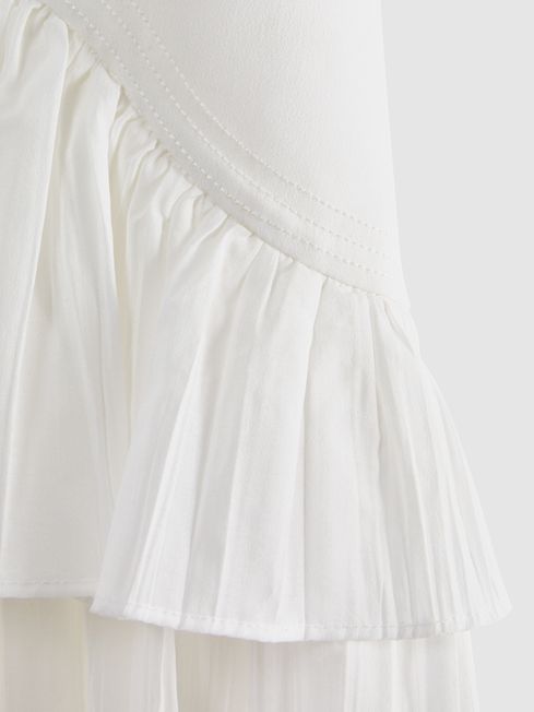Acler Strapless Tiered Maxi Dress in Ivory