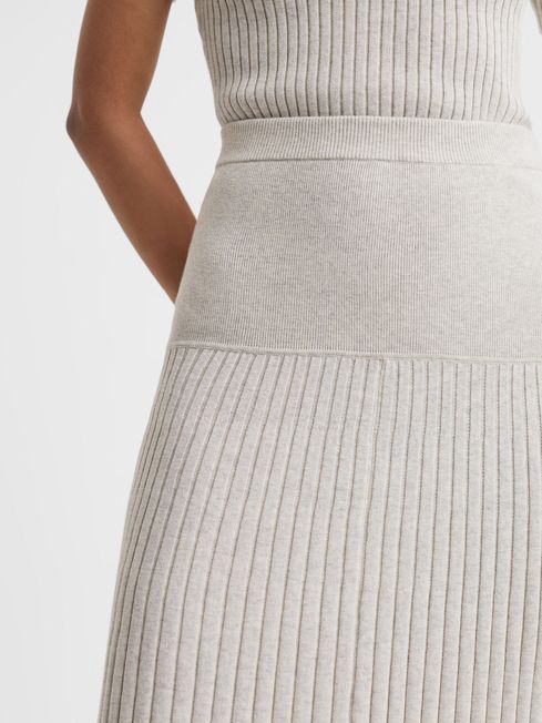 Anna Quan Cotton Ribbed Maxi Skirt | REISS USA