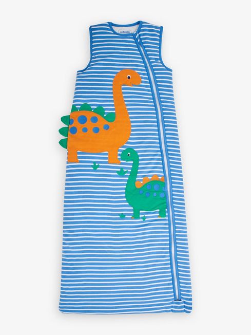 JoJo Maman Bébé Blue Stripe Dino Appliqué 2.5 Tog Toddler Sleeping Bag