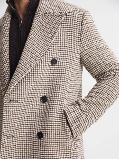 Long sales dogtooth coat