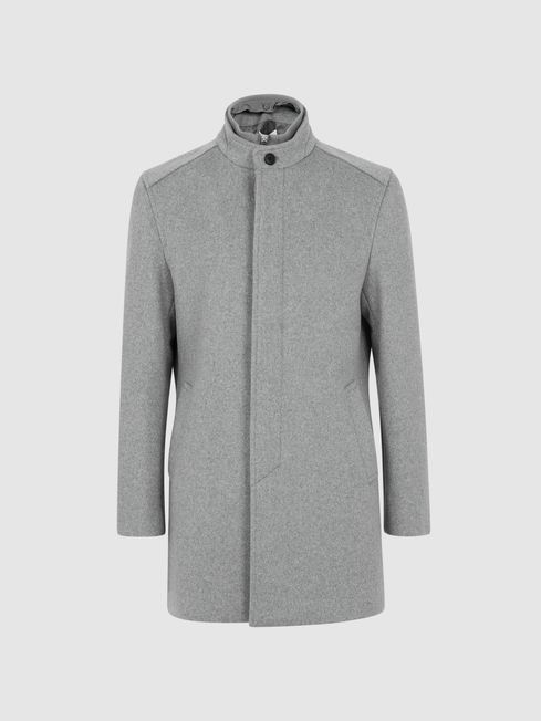 Reiss funnel cheap neck coat