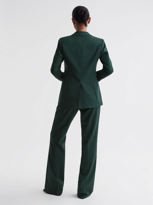 Reiss Bottle Green Jade Tailored Fit Single Breasted Suit Blazer