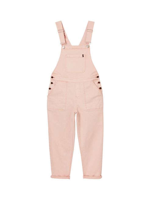 Pink short dungarees top