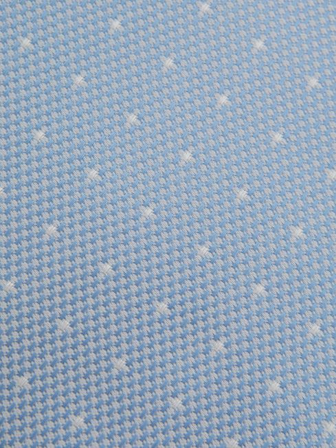 Silk Polka Dot Tie in Soft Blue