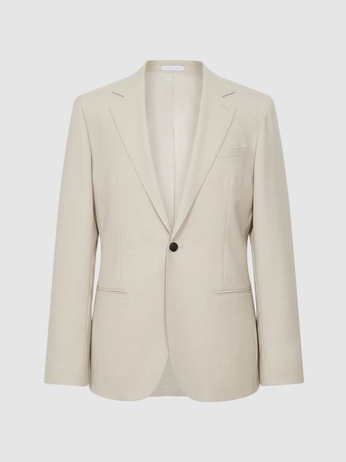 Cream wool blazer sales