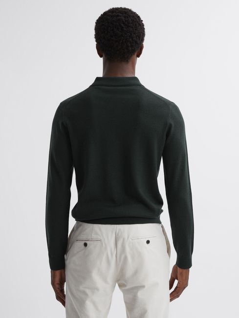 Reiss Forest Trafford Merino Wool Polo Shirt