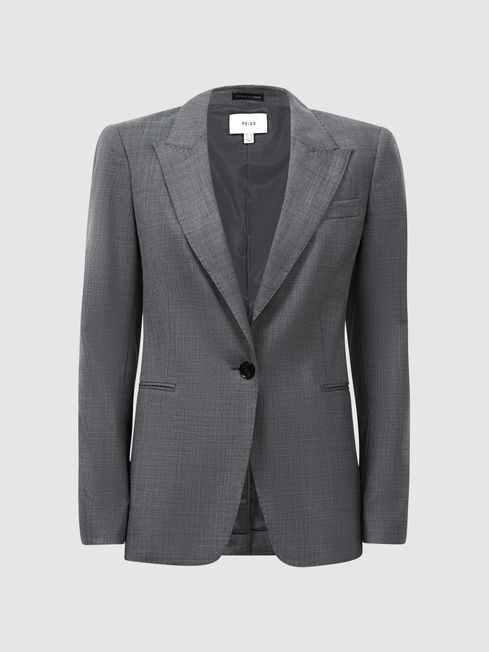 Reiss Layton Tailored Fit Wool Blend Single Breasted Suit Blazer ...