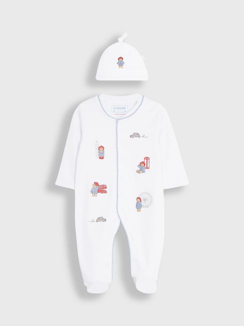 Buy JoJo Maman Bébé Embroidered Cotton Baby Sleepsuit from the JoJo Maman  Bébé UK online shop