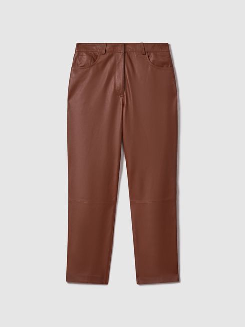 McLaren F1 Cropped Leather Trousers