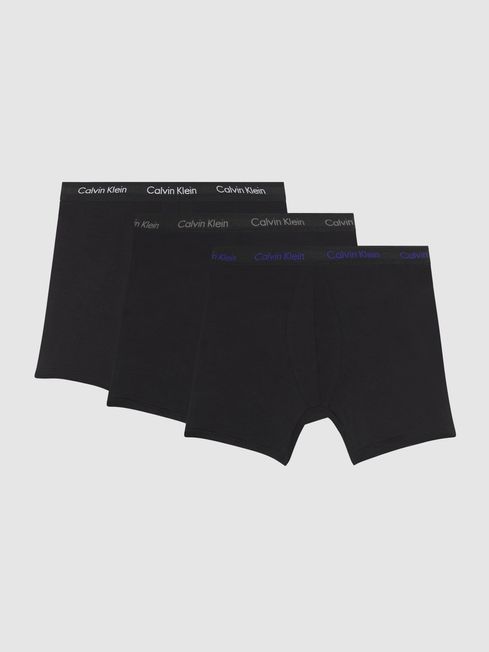 Calvin Klein Black/Grey Underwear Boxer Briefs 3 Pack