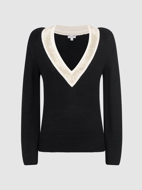 Reiss v neck jumper cheap