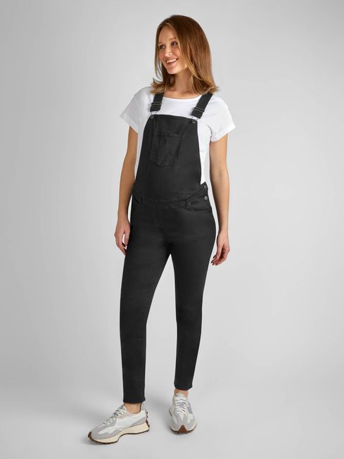 Black denim skinny dungarees shop