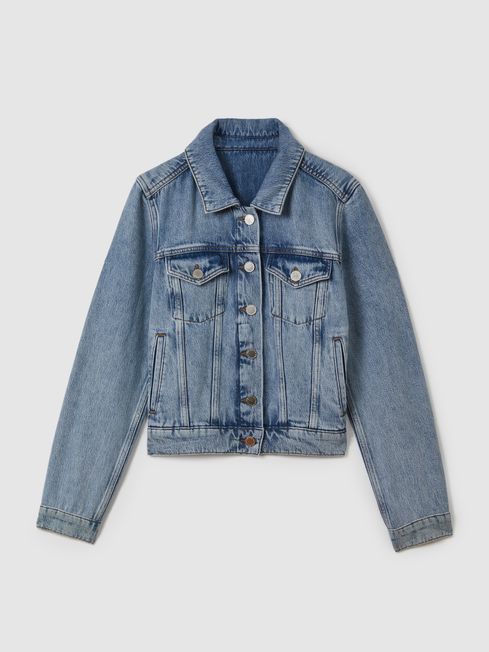 Reiss Mid Blue Ellen Denim Jacket