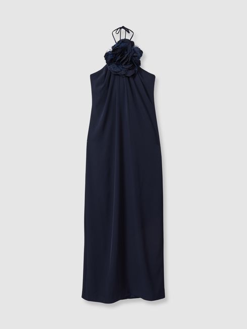 Halston Rosette Maxi Dress - REISS Rest of World