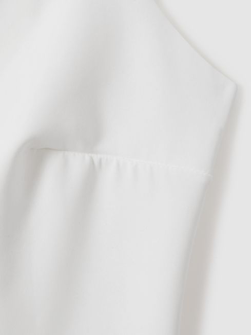 Good American White Good American Scuba V-Neck Bodysuit
