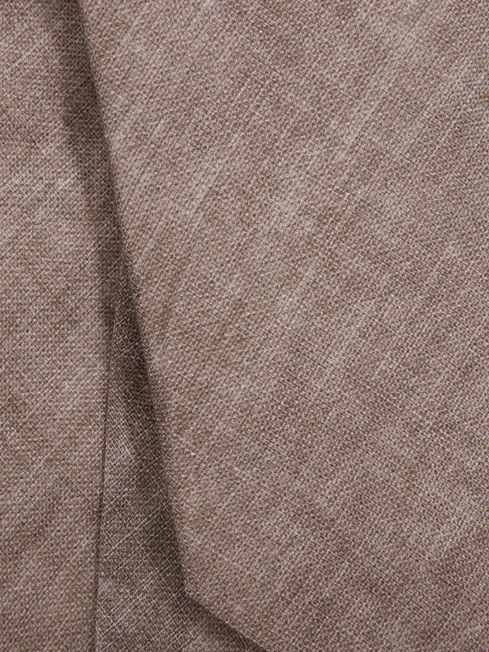Linen Tie in Light Brown Melange