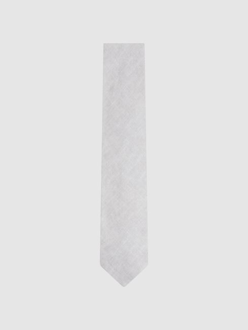 Reiss Soft Ice Vitali Linen Tie