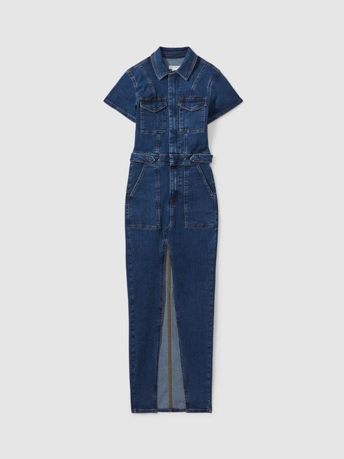 Warehouse denim maxi shirt dress cheap