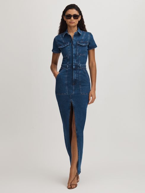 Indigo denim dress shop