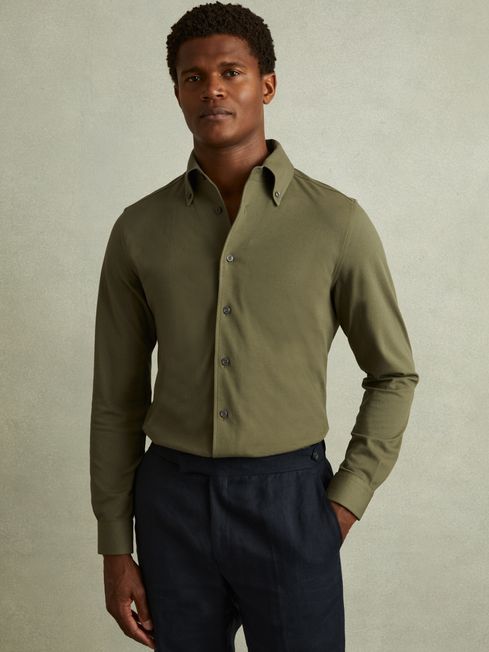 Pique oxford shirt store