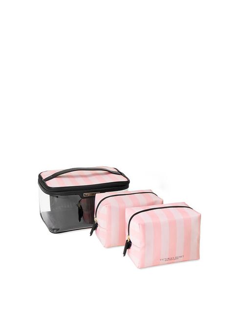 Victoria's Secret Pink Iconic Stripe 3 in 1 Makeup Bag