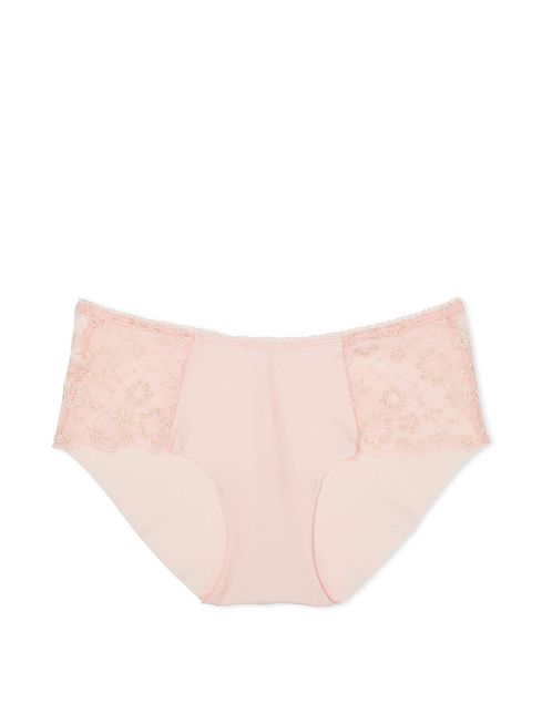 Victoria's Secret Purest Pink Gold Posey Lace Thong Knickers