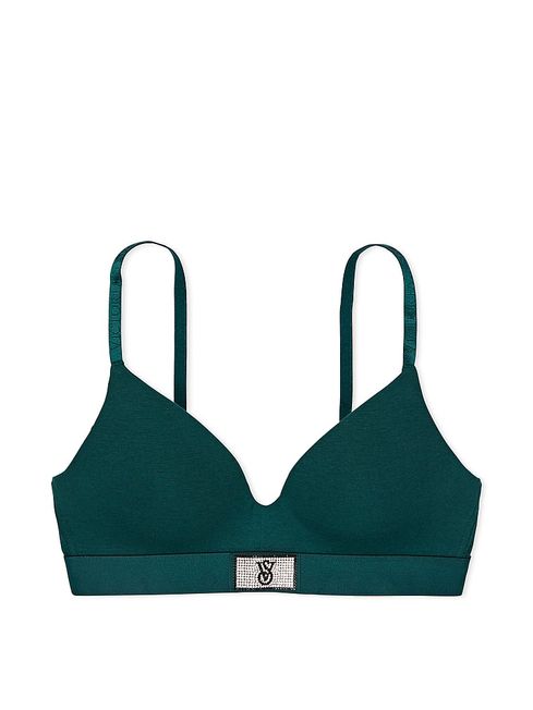 Victoria's Secret Black Ivy Green Non Wired Lightly Lined Bra