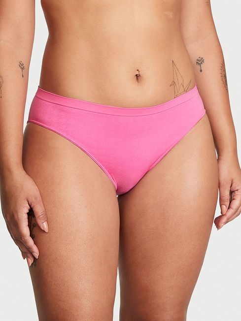 Victoria's Secret Hollywood Pink Dogtooth Smooth Bikini Knickers
