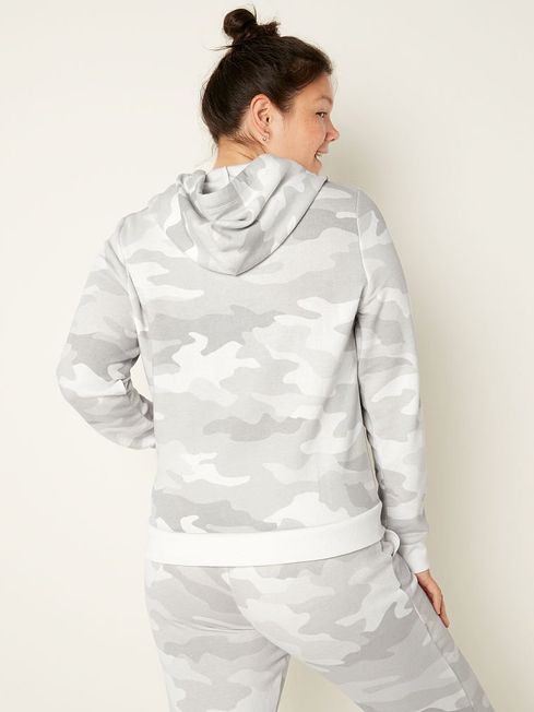 Glacier Grey Camo With Logo Everyday Lounge Perfect Full Zip Hoodie Victoria s Secret Ireland