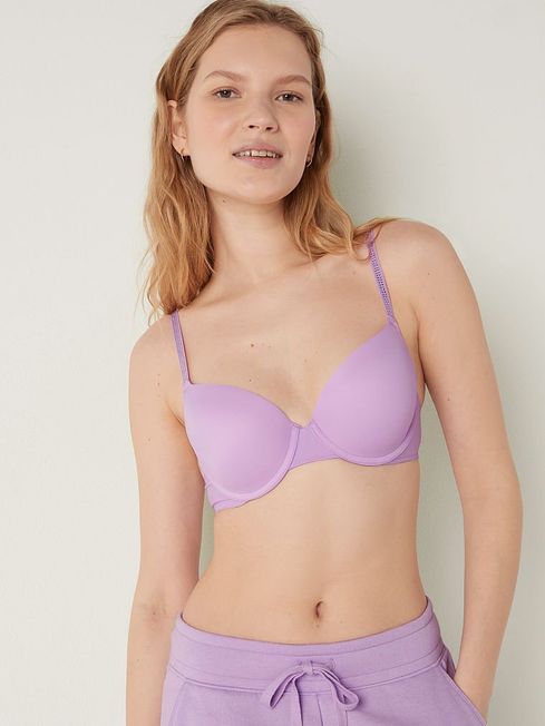 Victoria's Secret PINK Petal Purple Smooth Push Up T-Shirt Bra