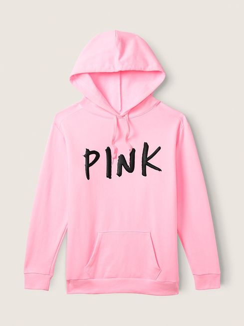 Pink Daisy With Brushed Logo Everyday Lounge Campus Hoodie Victoria s Secret Ireland