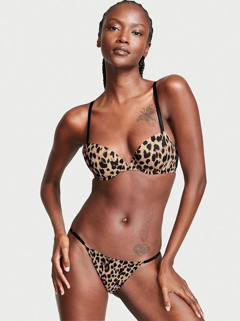 Victoria's Secret Leopard Print Brown Smooth Bikini Knickers