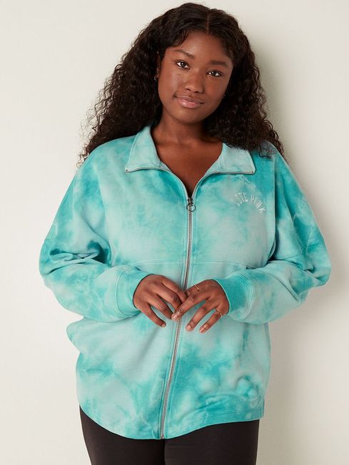 Arctic Ice Mosaic Tie Dye Varsity Full Zip Hoodie Victoria s Secret Ireland