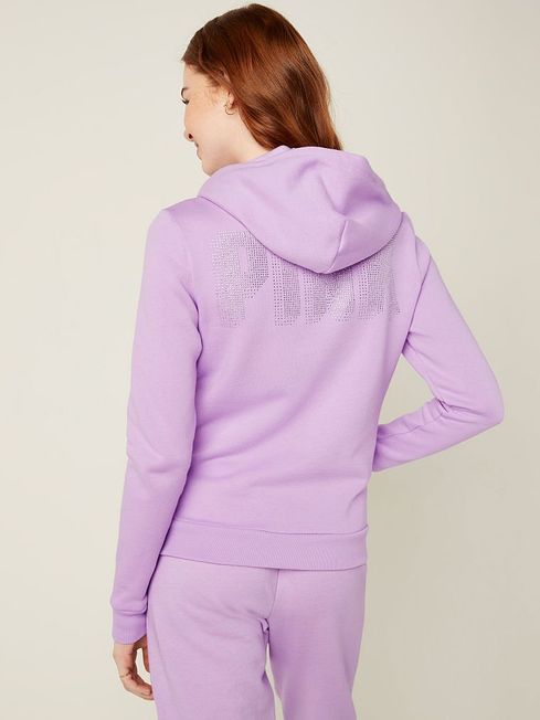 Purple Petal With Shine Logo Everyday Lounge Perfect FullZip Victoria s Secret Ireland