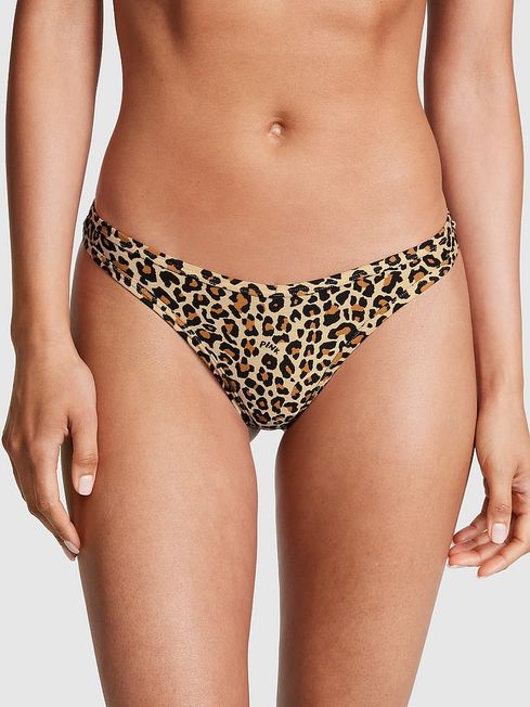 Victoria's Secret PINK Leopard Cotton Thong Knickers