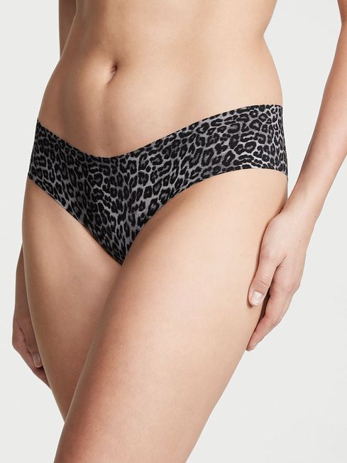 Victoria's Secret Black Basic Instincts Animal Smooth No Show Cheeky Knickers