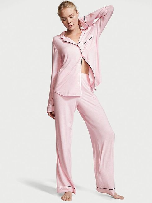 Petal Pink Modal Long Pyjamas