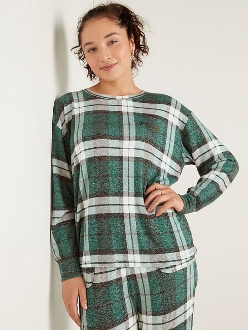 Dark Garden Plaid Cozy Long Sleeve Sleep Shirt Victoria s Secret Ireland