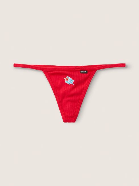 Victoria's Secret PINK Pepper Red G String Cotton Knickers