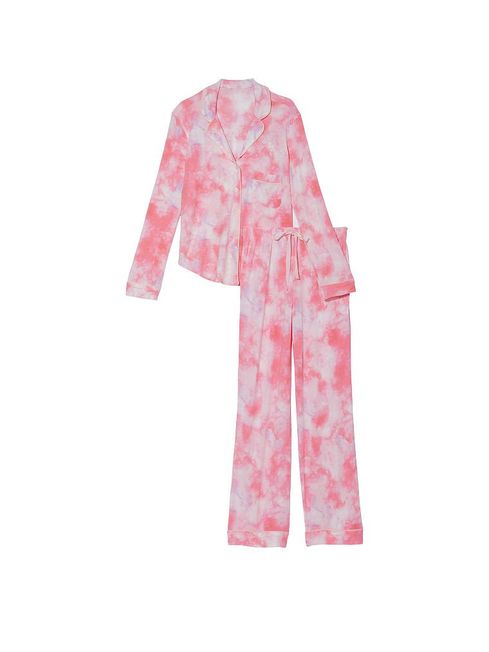 Victoria's Secret Tie Dye Starlet Pink Modal Long Pyjamas