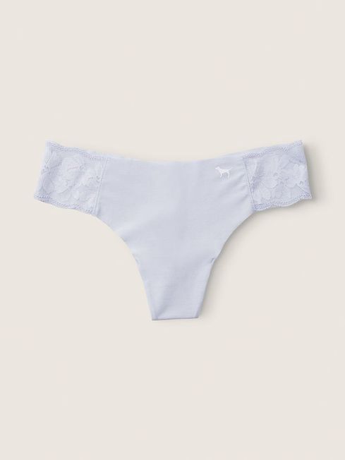 Victoria's Secret PINK Arctic Ice Blue No Show Thong Knickers
