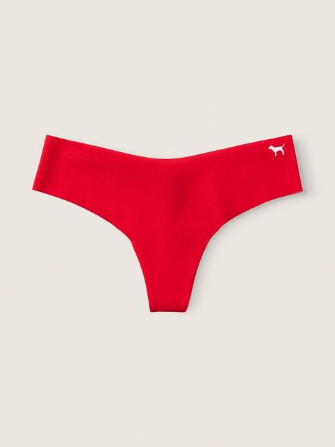Victoria's Secret PINK Red Fury Red Thong Smooth No Show Knickers