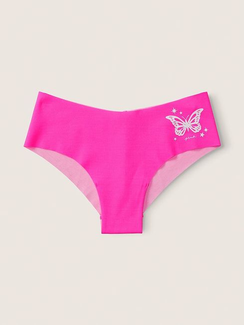 Victoria's Secret PINK Pink Rave with Graphic Pink No-Show Cheekster Knickers