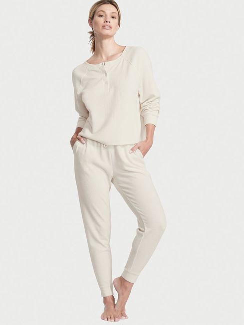 Cream Waffle Lounge Jogger Set