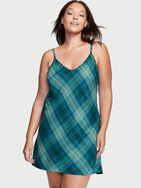 Sea Salt Green Flannel V Neck Slip Victoria s Secret Ireland