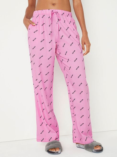 Bubble Pink Flannel Pyjama Bottoms Victoria s Secret Ireland