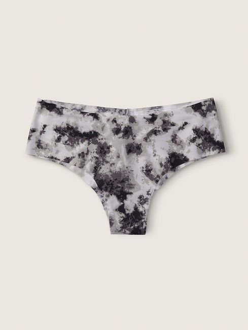 Victoria's Secret PINK Tie Dye Cement Grey and White No Show Cheeky Knickers