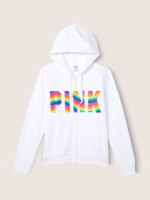 Optic White Pride Classic Logo Everyday Lounge Perfect FullZip Victoria s Secret Ireland