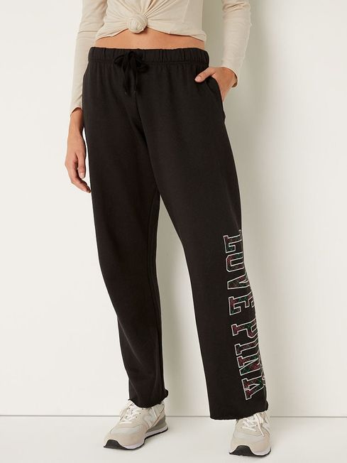 Heather Stone Grey Pink Ombre Fleece Heritage Sweatpants